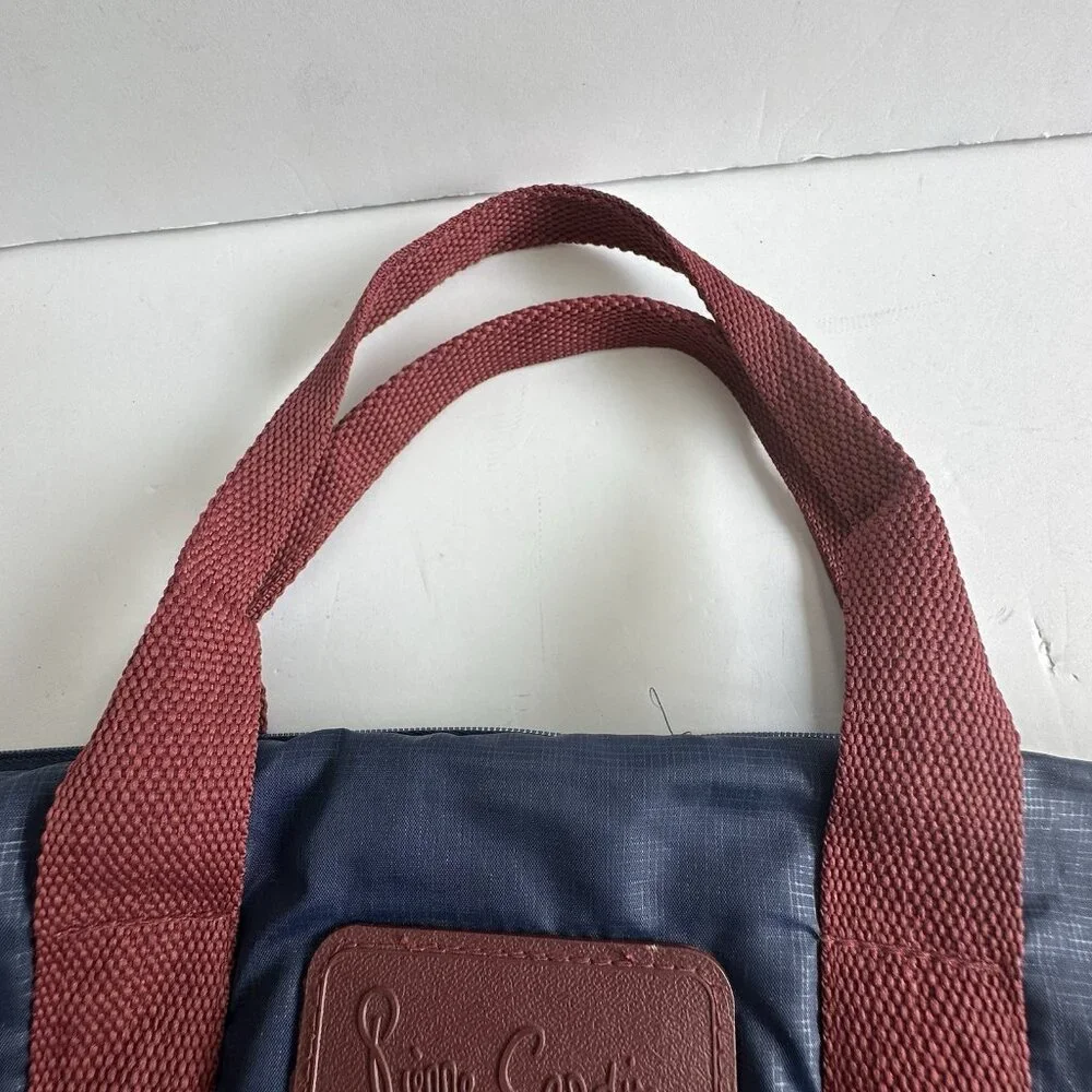 Vintage Pierre Cardin Paris New York Weekender Duffle Bag Tote‎ Bag Navy Blue